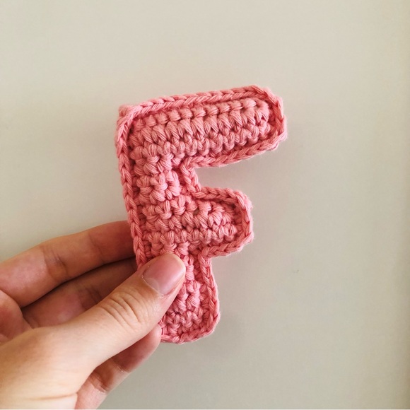 Handmade Other - Crochet Letter Custom Letter Monogram Crochet F Baby Shower Gift Nursery